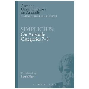 BOOK NEW Simplicius: On Aristotle Categories 7-8 Paperback Fleet